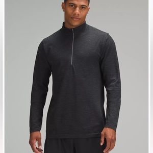 Lululemon performance half zip up hoodie grey sz L layering shirt Host Pick!!